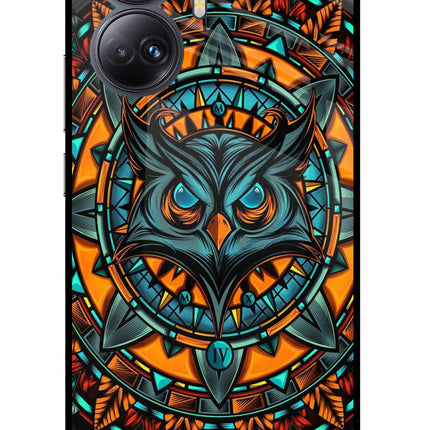 Angry Owl Art Realme 10 Pro+ 5G Glass Case Back Cover by Casekaro