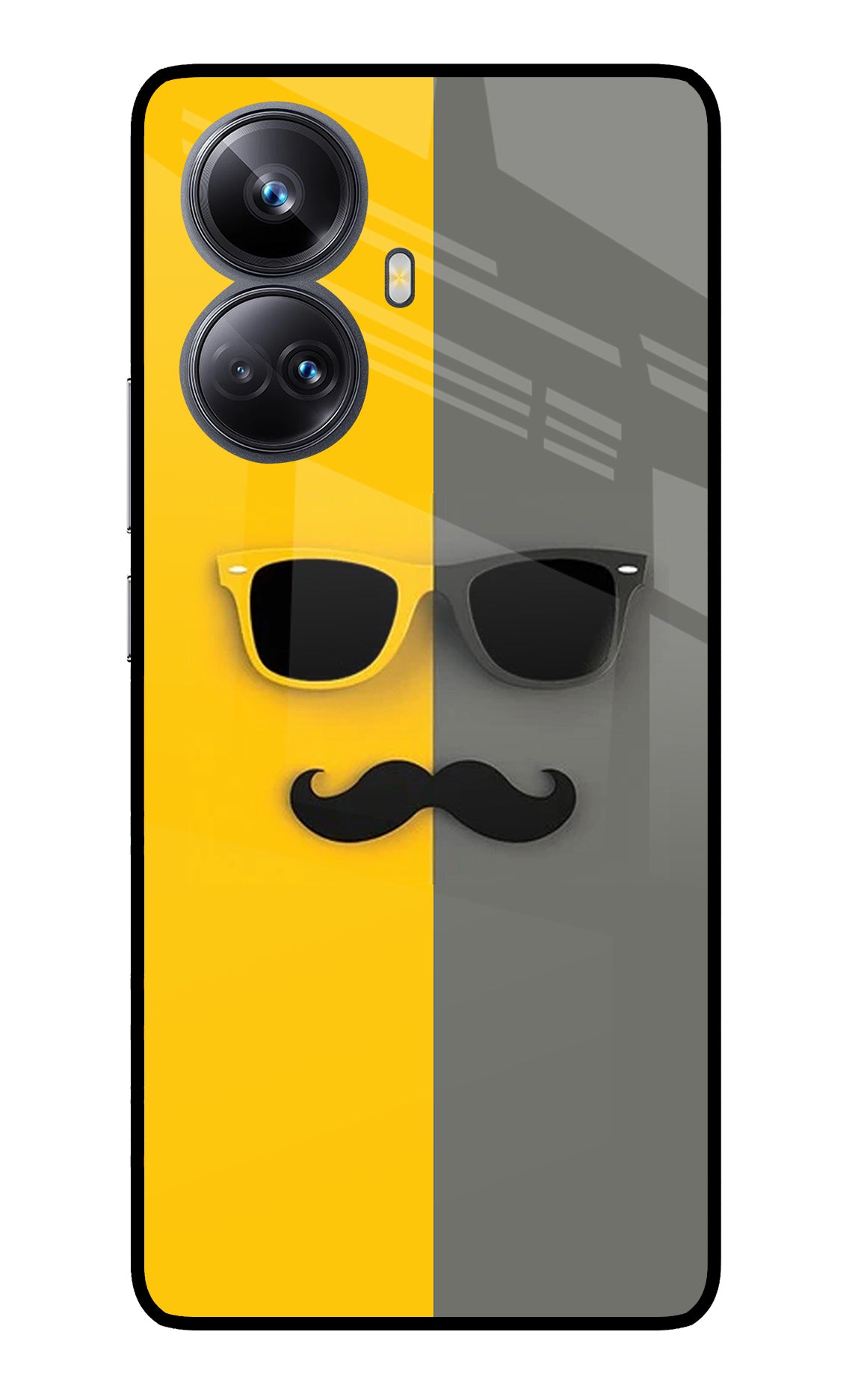 Sunglasses with Mustache Realme 10 Pro+ 5G Glass Case