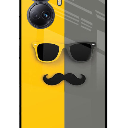 Sunglasses with Mustache Realme 10 Pro+ 5G Glass Case