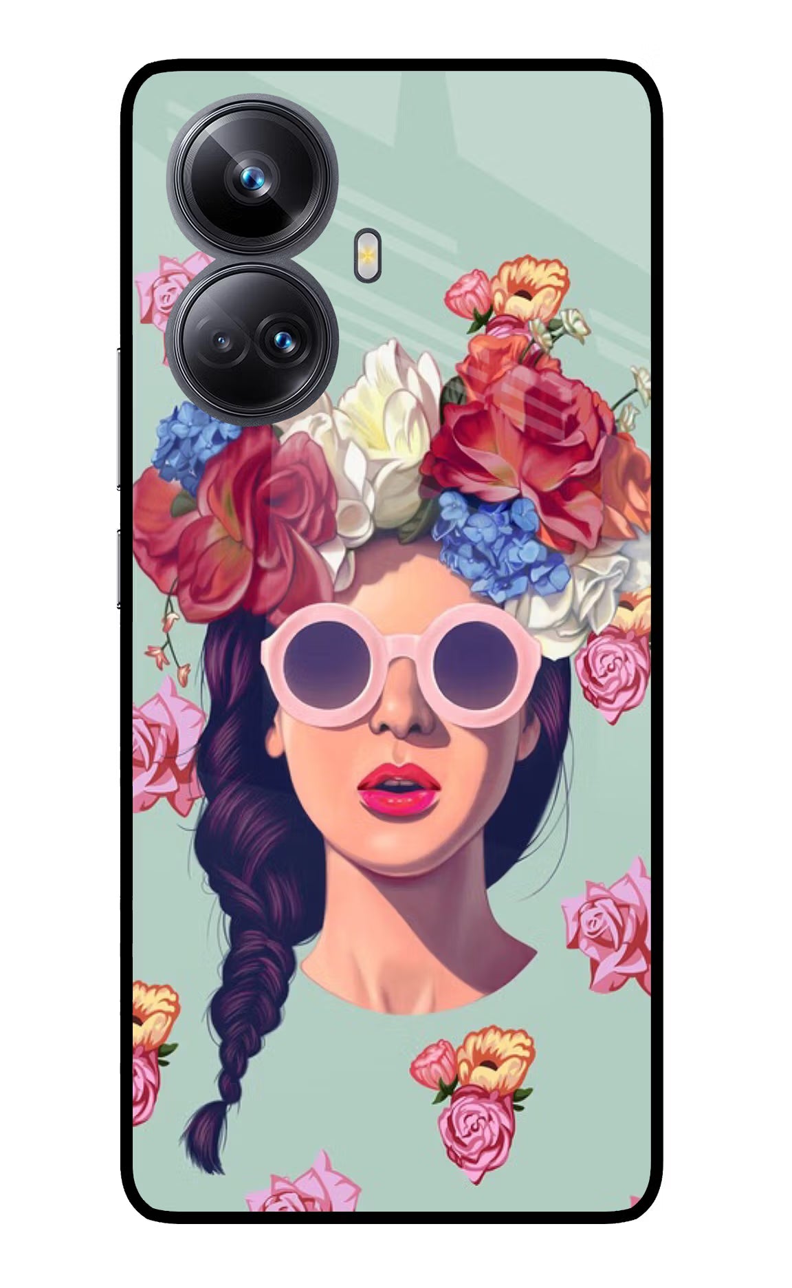 Pretty Girl Realme 10 Pro+ 5G Glass Case Back Cover by Casekaro