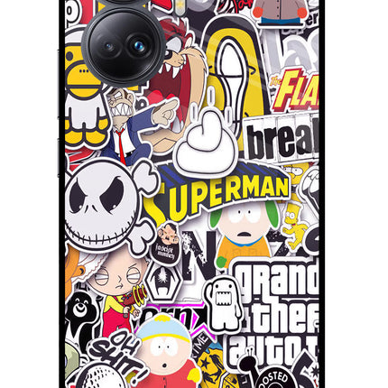 Sticker Bomb Realme 10 Pro+ 5G Glass Case
