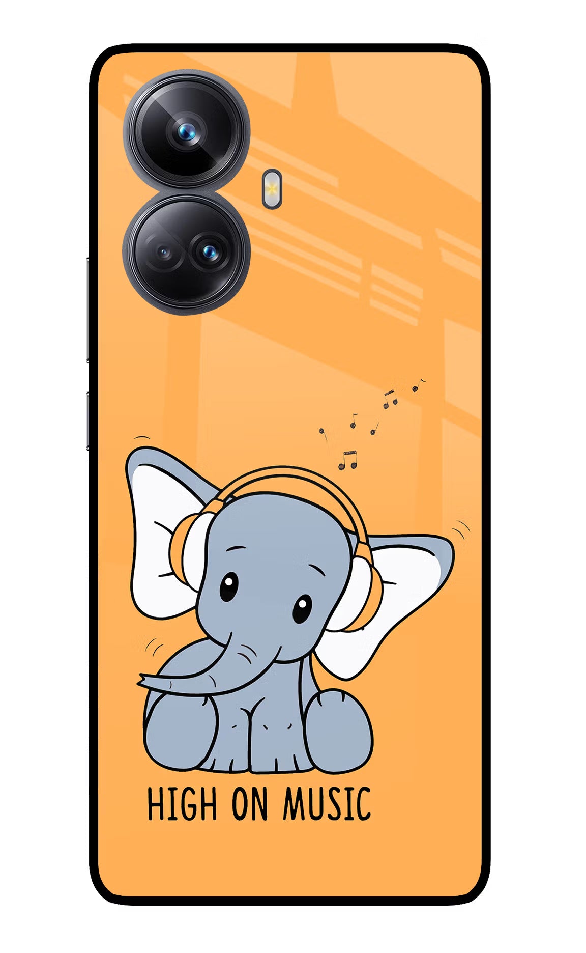 High On Music Realme 10 Pro+ 5G Glass Case Back Cover by Casekaro