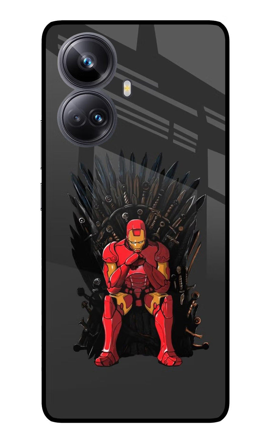 Ironman Throne Realme 10 Pro+ 5G Back Cover, Glass case