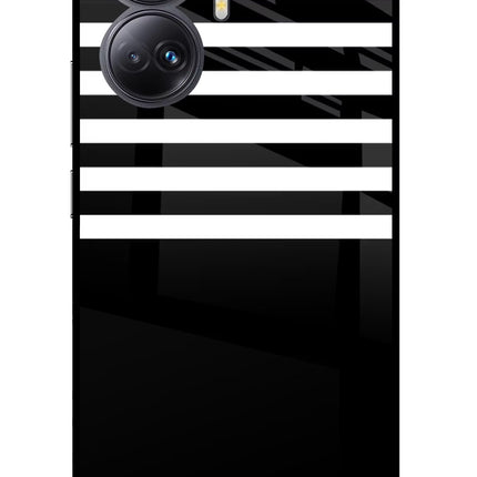 Black and White Print Realme 10 Pro+ 5G Glass Case