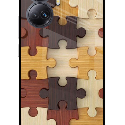 Wooden Puzzle Realme 10 Pro+ 5G Glass Case