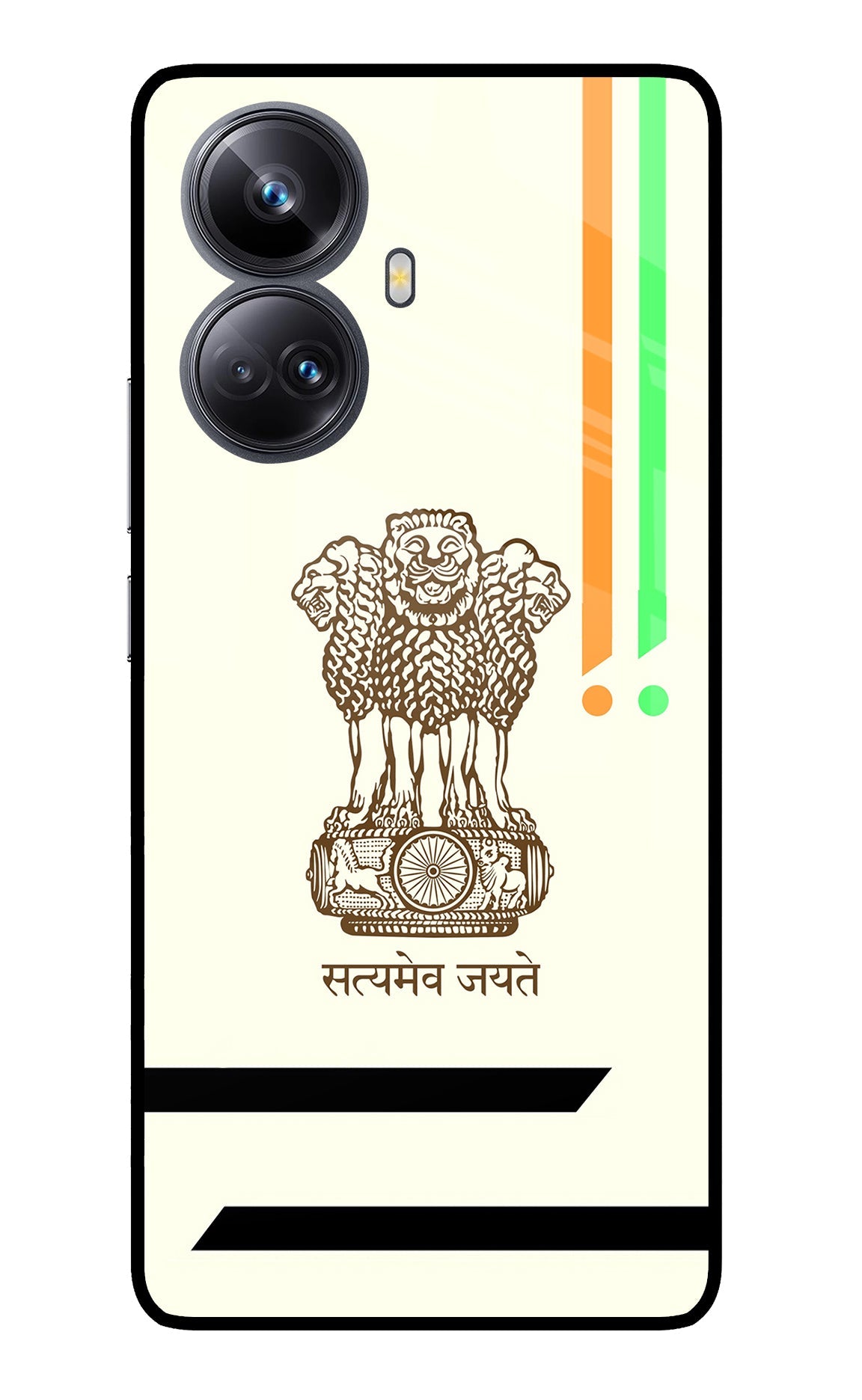 Satyamev Jayate Brown Logo Realme 10 Pro+ 5G Back Cover