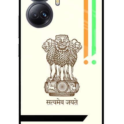 Satyamev Jayate Brown Logo Realme 10 Pro+ 5G Glass Case