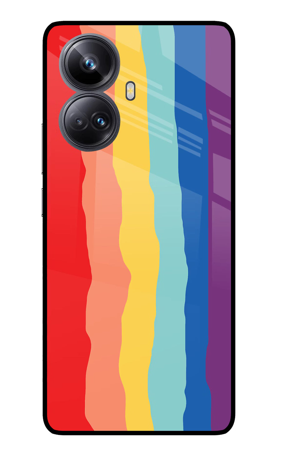 Rainbow Realme 10 Pro+ 5G Back Cover, Glass case