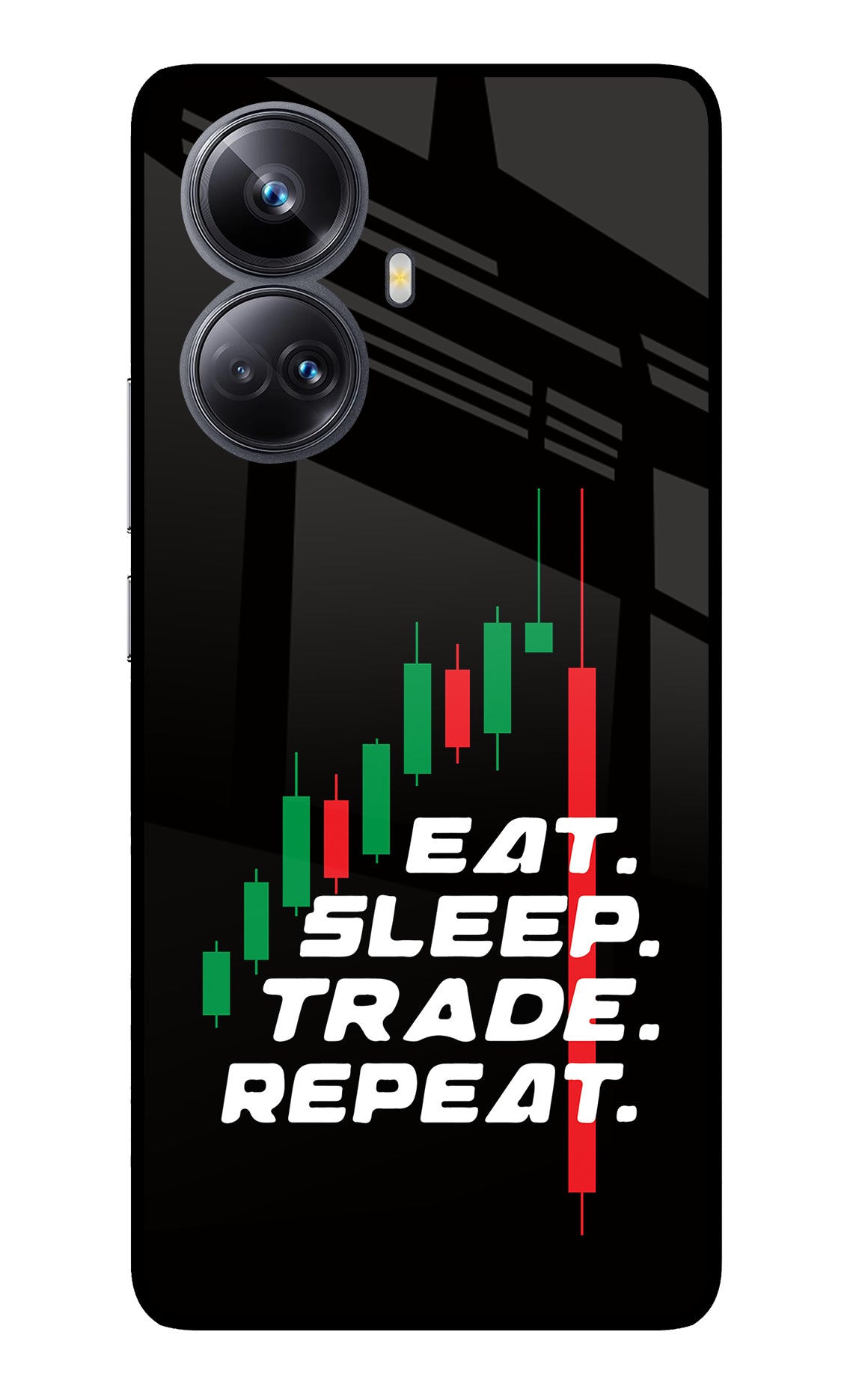 Eat Sleep Trade Repeat Realme 10 Pro+ 5G Glass Case