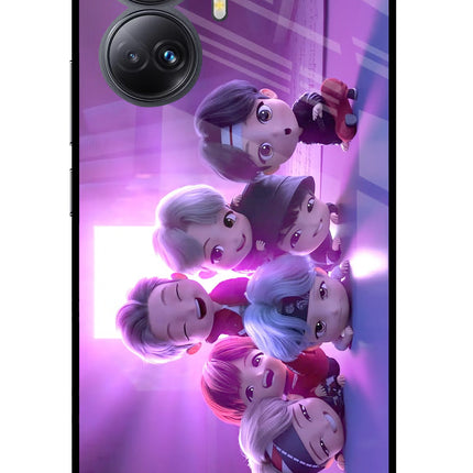 BTS Chibi Realme 10 Pro+ 5G Glass Case