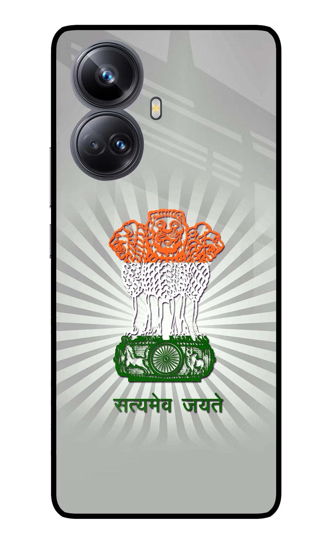 Satyamev Jayate Art Realme 10 Pro+ 5G Glass Case Back Cover by Casekaro