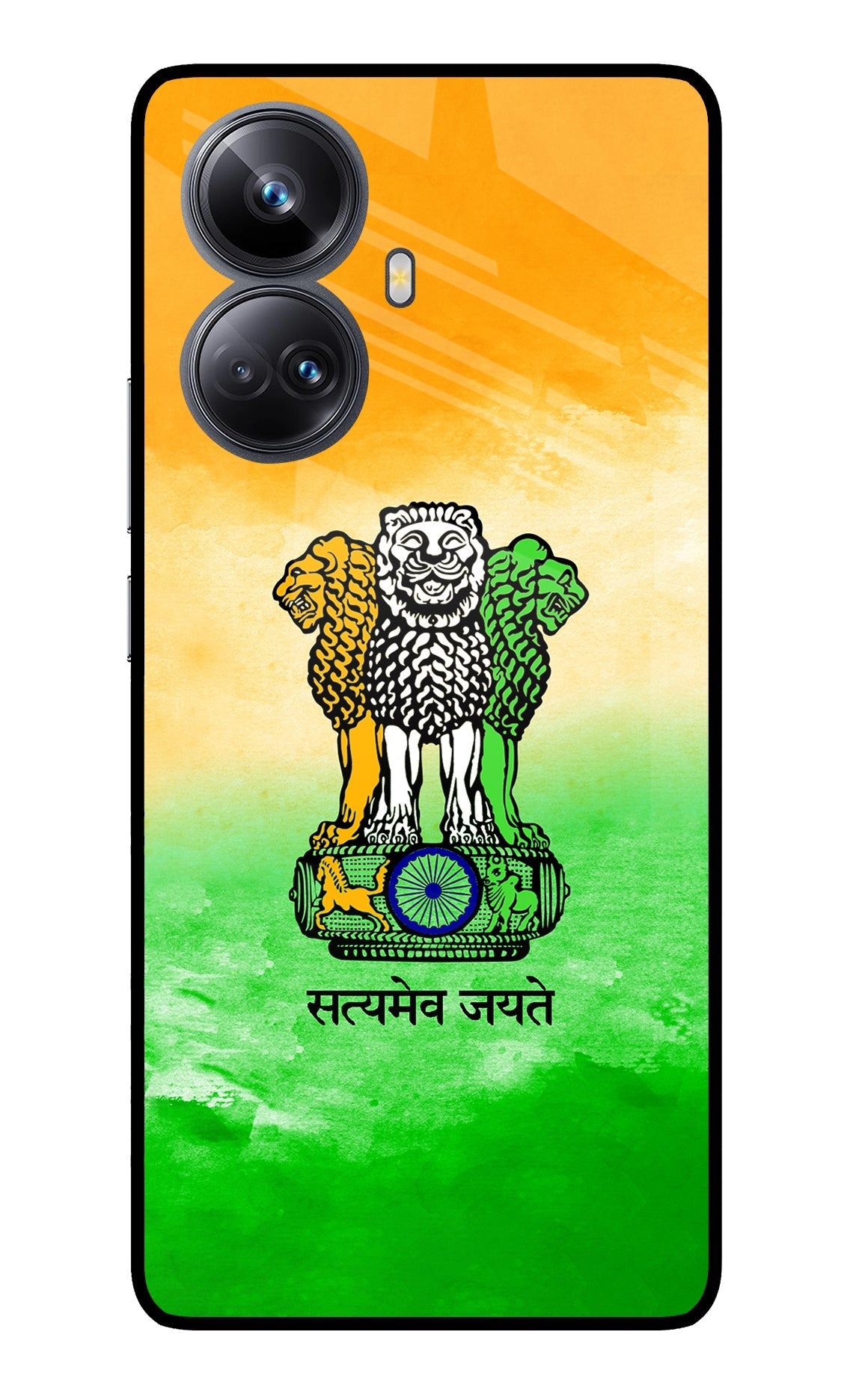 Satyamev Jayate Flag Realme 10 Pro+ 5G Glass Case