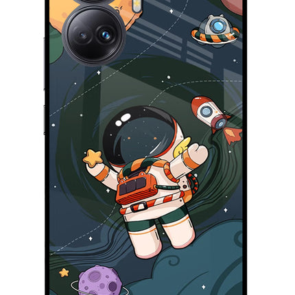 Cartoon Astronaut Realme 10 Pro+ 5G Glass Case