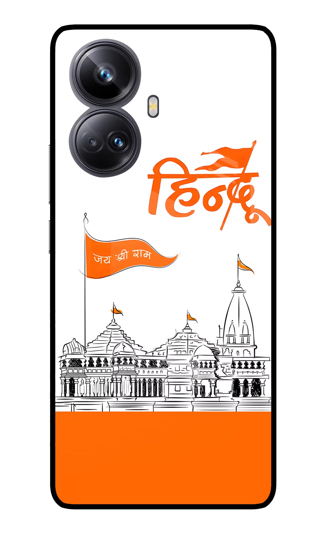 Jai Shree Ram Hindu Realme 10 Pro+ 5G Glass Case Back Cover by Casekaro