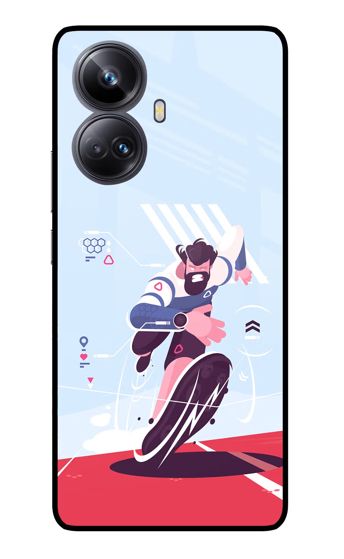 Run Pro Realme 10 Pro+ 5G Glass Case Back Cover by Casekaro