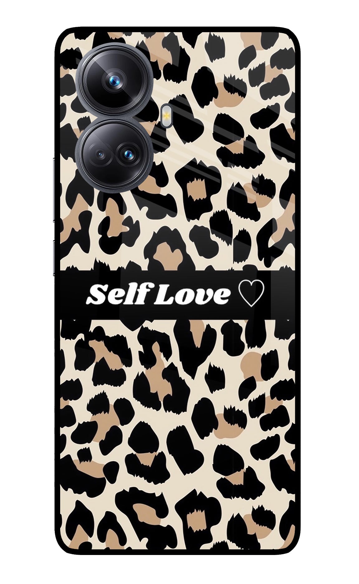 Leopard Print Self Love Realme 10 Pro+ 5G Glass Case