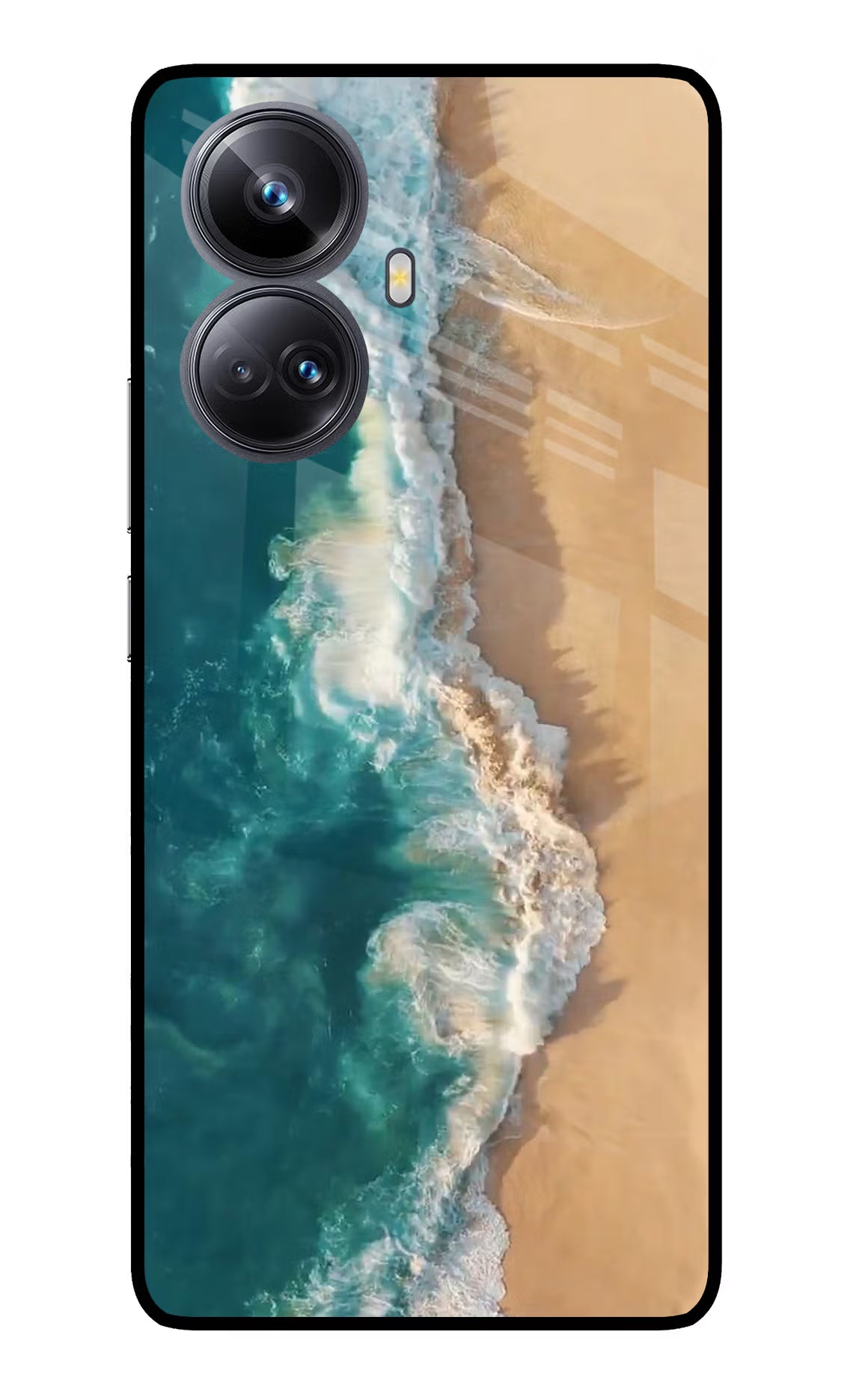 Ocean Beach Realme 10 Pro+ 5G Glass Case Back Cover by Casekaro