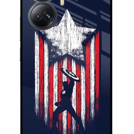 Captain America Marvel Art Realme 10 Pro+ 5G Glass Case
