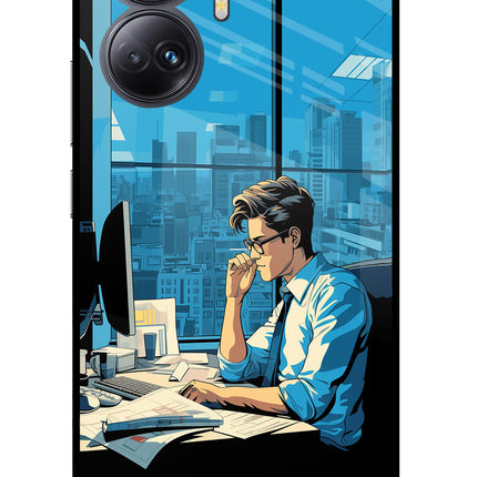 Focused Hustler (AI Generated) Realme 10 Pro+ 5G Glass Case