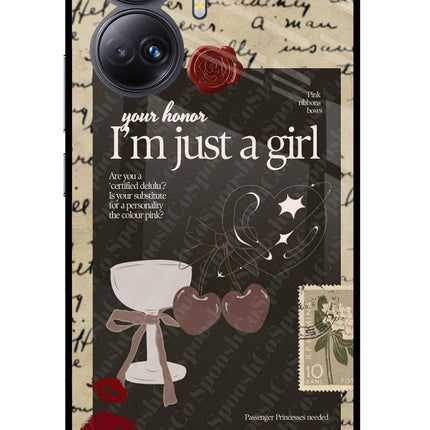 I am just a girl Realme 10 Pro+ 5G Glass Case