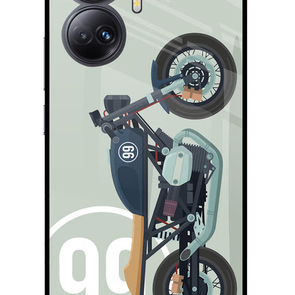 Classic Cafe Racer 99 Realme 10 Pro+ 5G Glass Case Back Cover by Casekaro