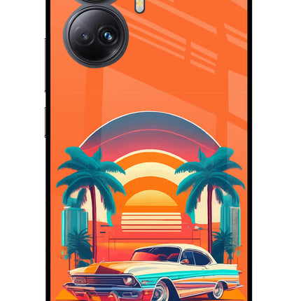 Palm Drive 80s Realme 10 Pro+ 5G Glass Case