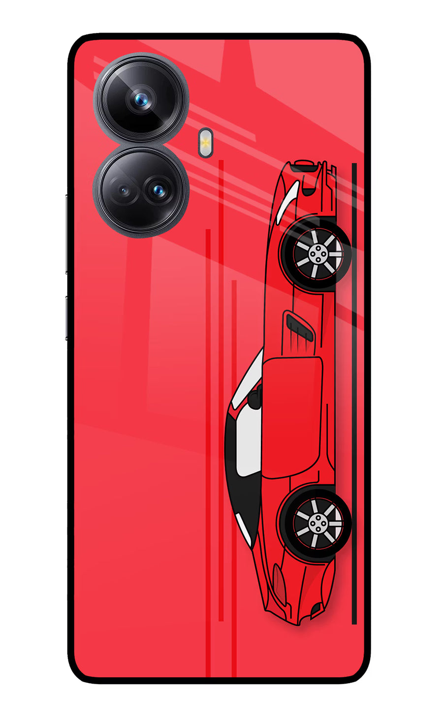 Red Velocity Realme 10 Pro+ 5G Back Cover, Glass case