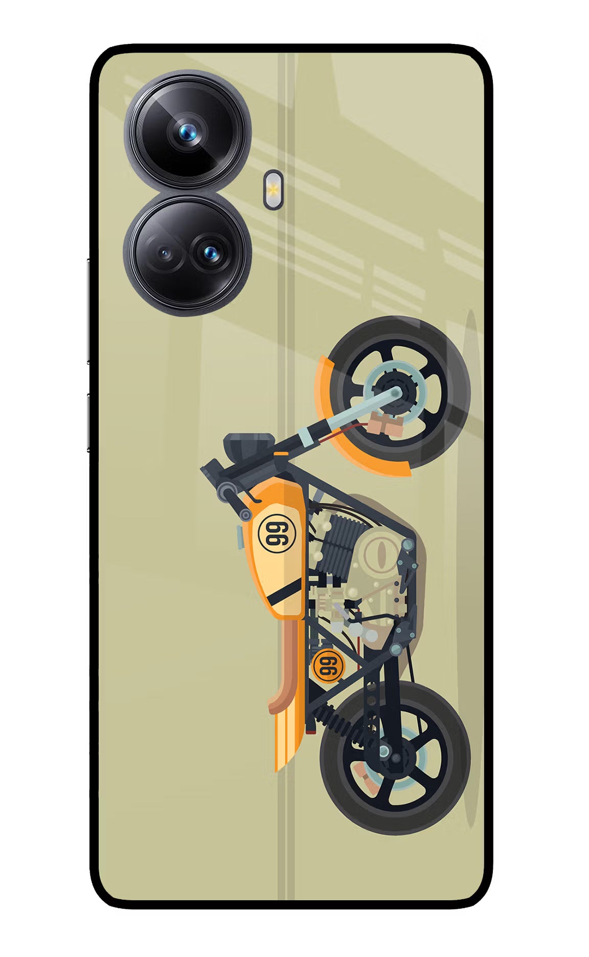 Vertical Speedster Realme 10 Pro+ 5G Glass Case Back Cover by Casekaro