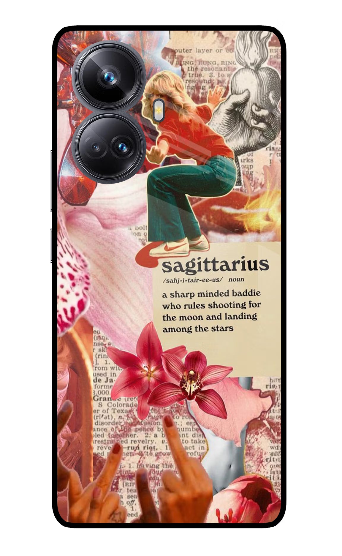 Sagittarius Zodiac Realme 10 Pro+ 5G Glass Case Back Cover by Casekaro