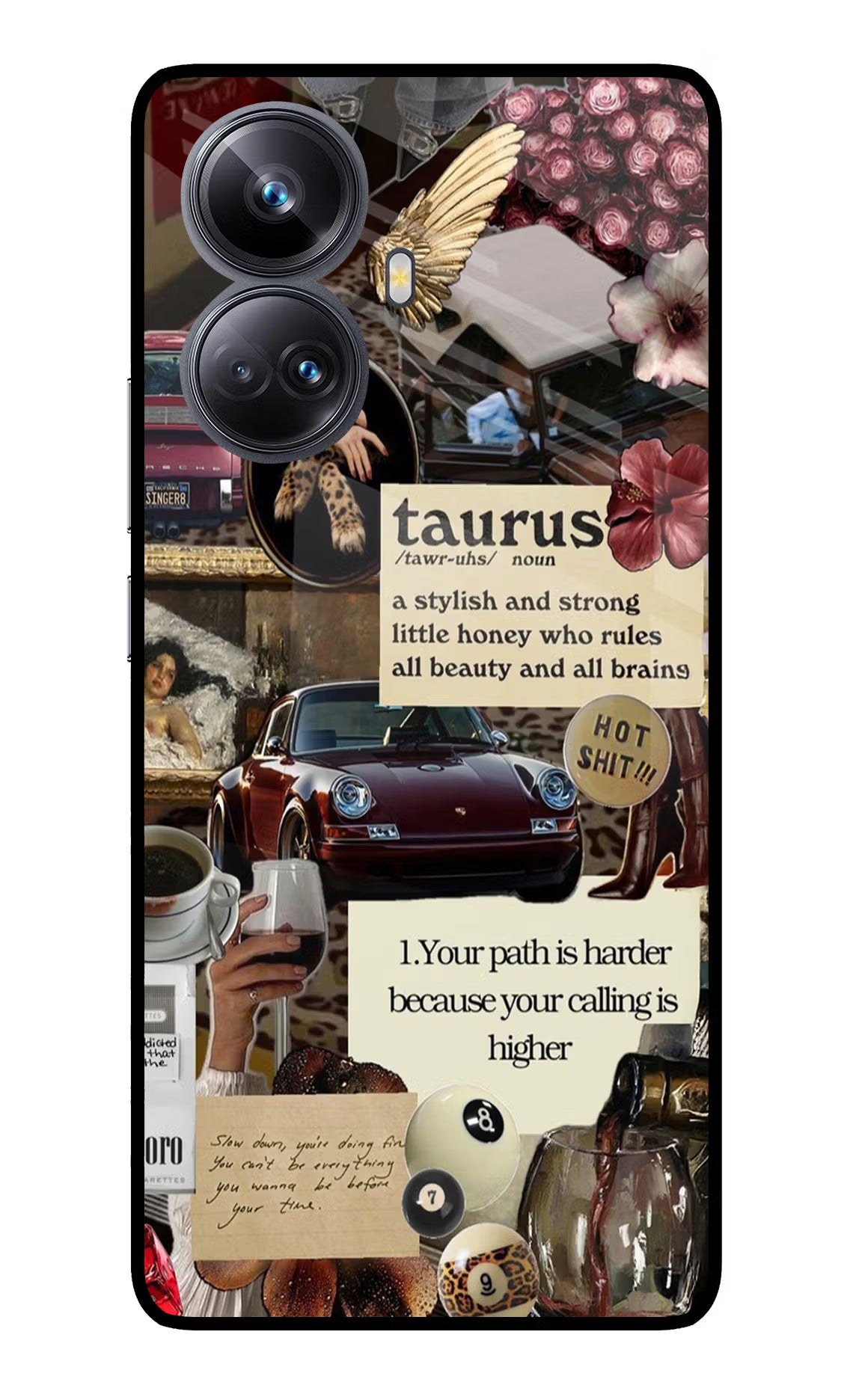 Taurus Zodiac Realme 10 Pro+ 5G Glass Case Back Cover by Casekaro