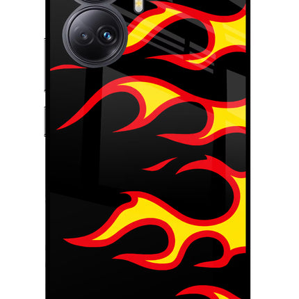 Side Sweep Flames Realme 10 Pro+ 5G Glass Case