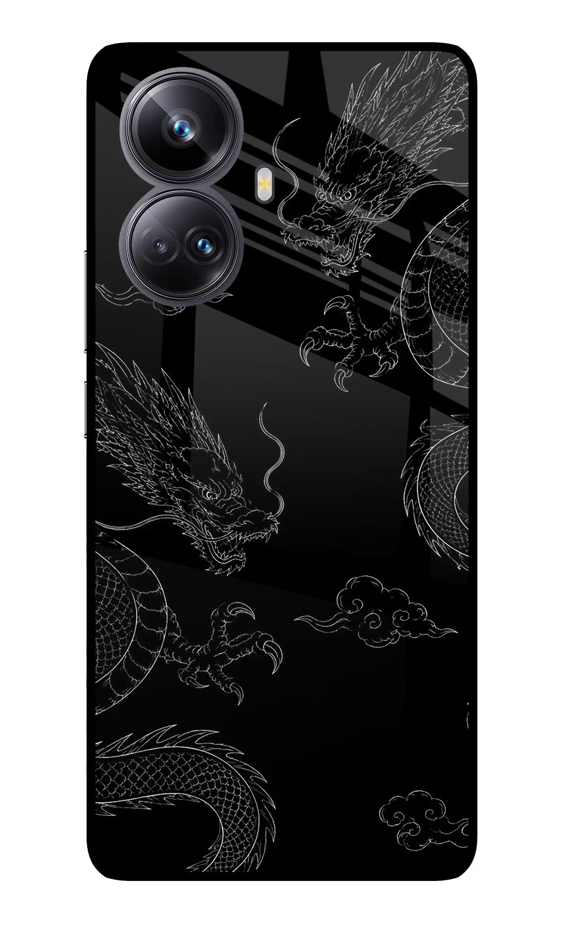 Twin Dragons Realme 10 Pro+ 5G Glass Case Back Cover by Casekaro