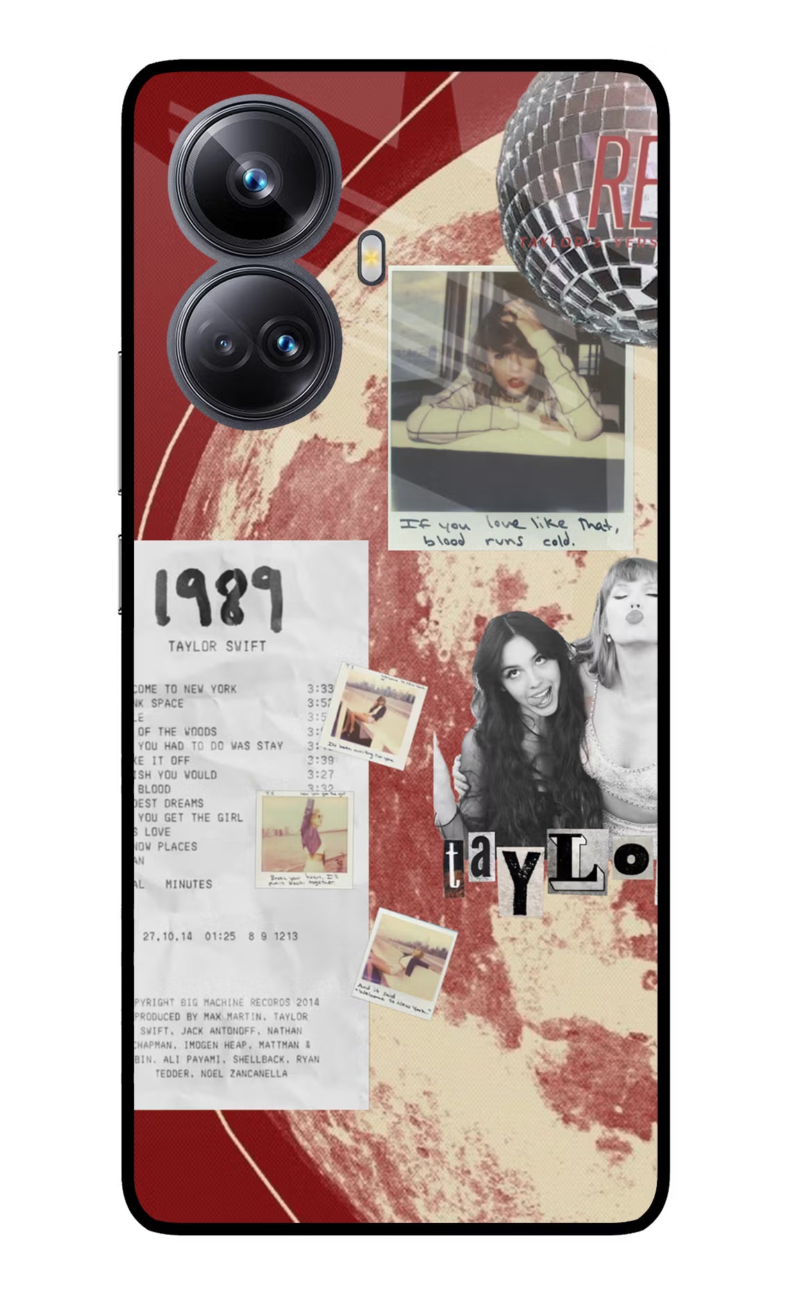 Taylor Swift Realme 10 Pro+ 5G Glass Case Back Cover by Casekaro