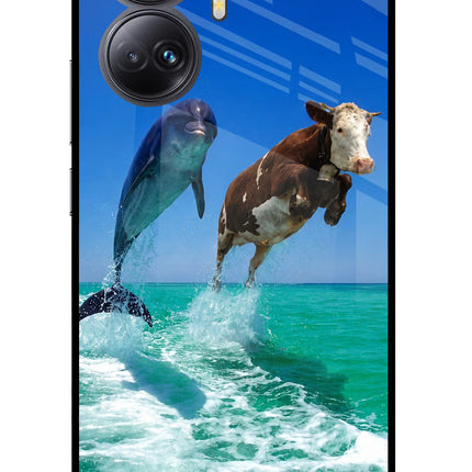 Dolphin vs Cow Realme 10 Pro+ 5G Glass Case