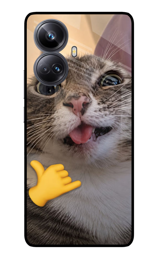 Silly Cat Call Realme 10 Pro+ 5G Glass Case