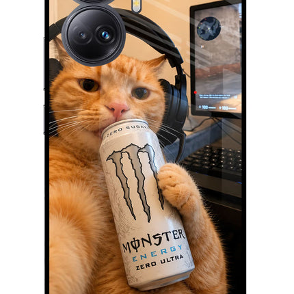 Gamer Cat Energy Realme 10 Pro+ 5G Glass Case
