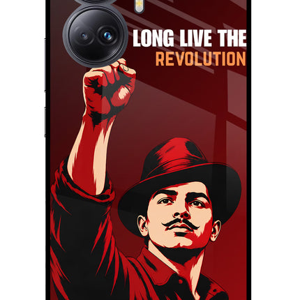 Bhagat Singh Revolution Realme 10 Pro+ 5G Glass Case Back Cover by Casekaro