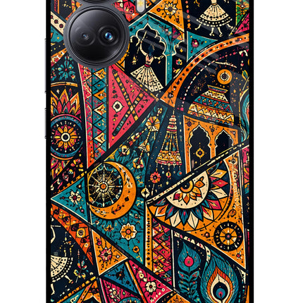 Folk Print Realme 10 Pro+ 5G Glass Case
