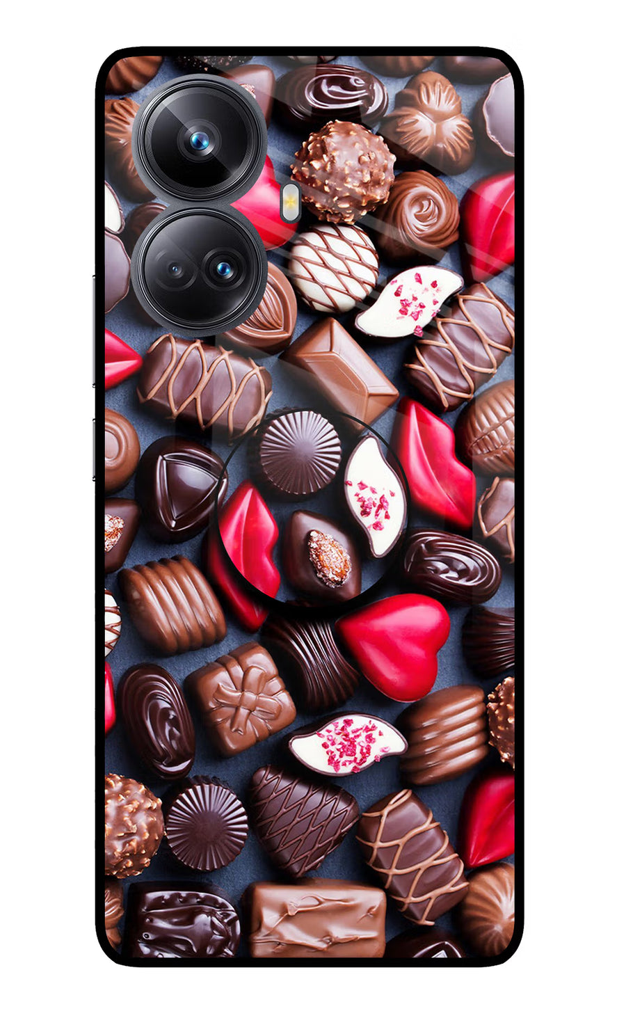 Chocolates Realme 10 Pro+ 5G Pop Case, Glass case