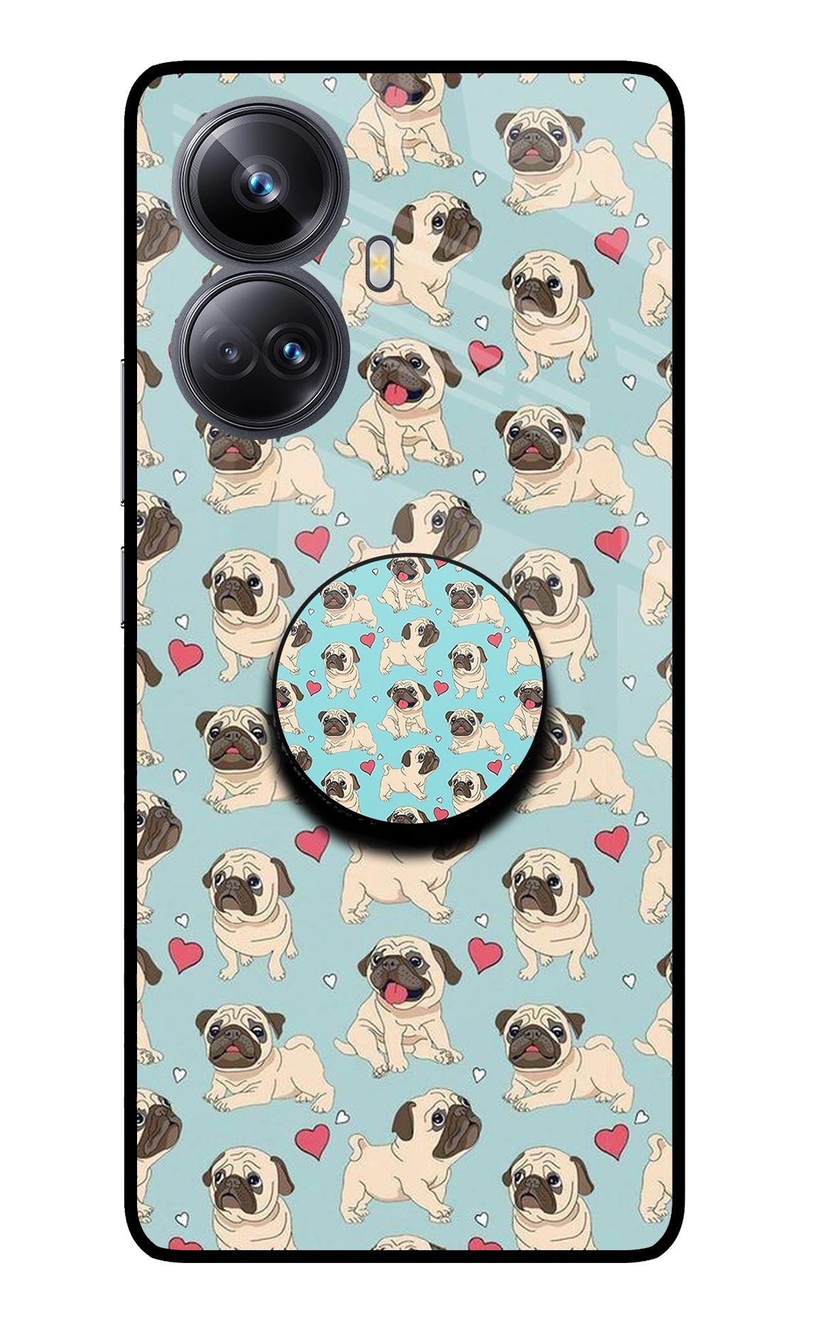 Pug Dog Realme 10 Pro+ 5G Glass Case