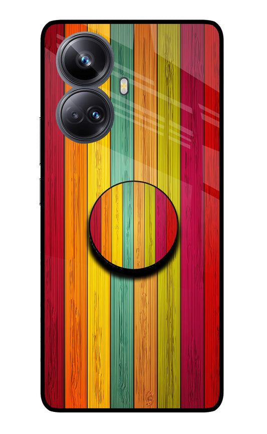 Multicolor Wooden Realme 10 Pro+ 5G Glass Case