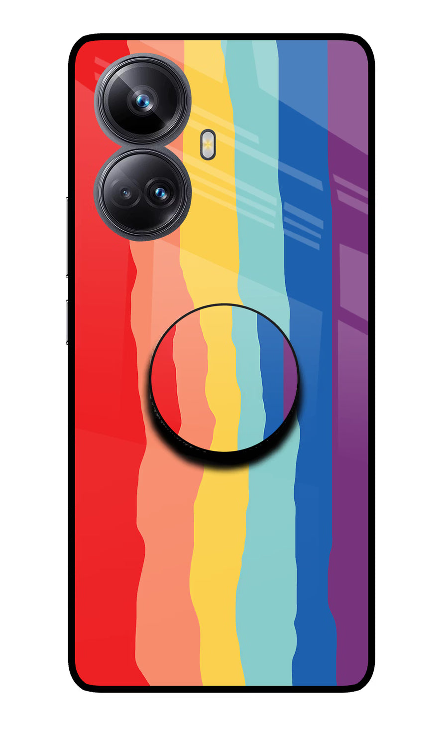 Rainbow Realme 10 Pro+ 5G Pop Case, Glass case