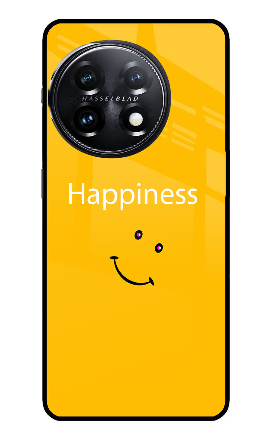 Happiness With Smiley OnePlus 11 5G Back Cover, Glass case