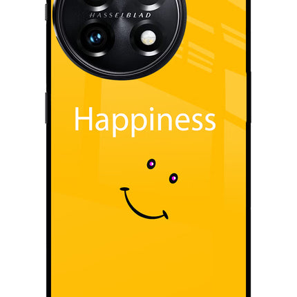 Happiness With Smiley OnePlus 11 5G Glass Case