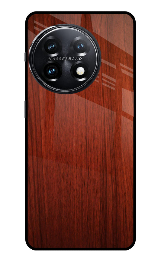Wooden Plain Pattern OnePlus 11 5G Glass Case