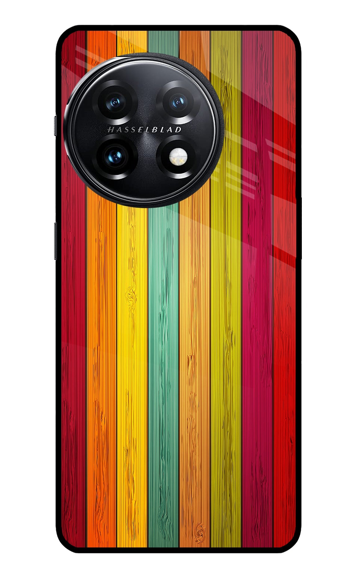 Multicolor Wooden OnePlus 11 5G Back Cover