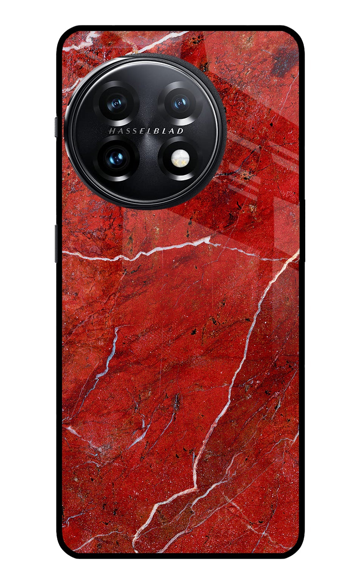 Red Marble Design OnePlus 11 5G Glass Case
