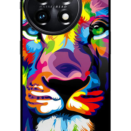 Lion OnePlus 11 5G Glass Case