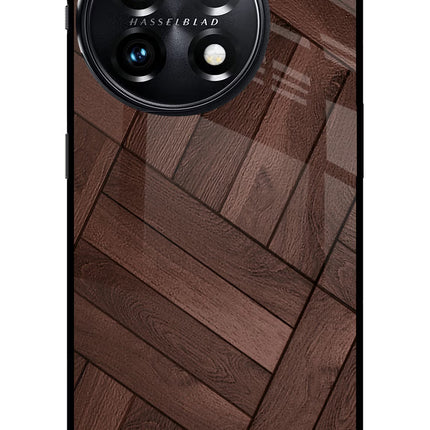 Wooden Texture Design OnePlus 11 5G Glass Case
