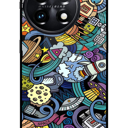 Space Abstract OnePlus 11 5G Glass Case